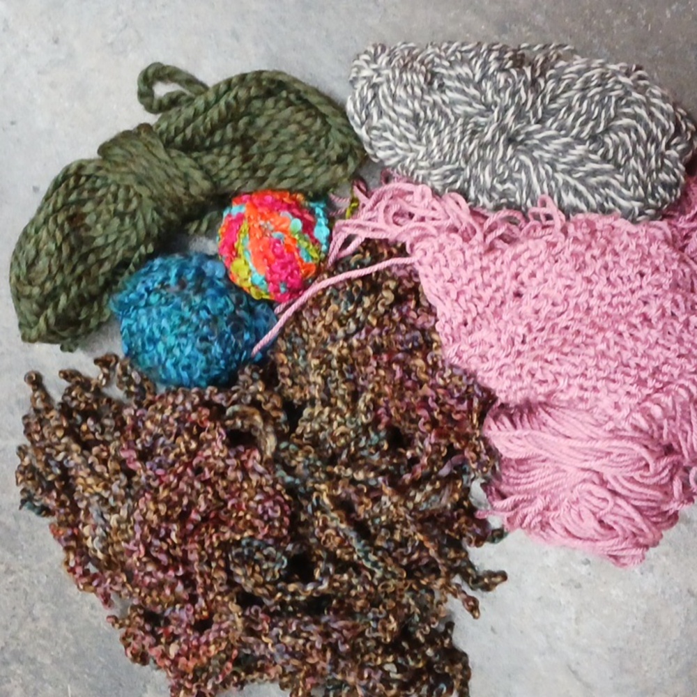 Lot Of Yarn Oddballs And Leftovers Crafting Crochet Knitting